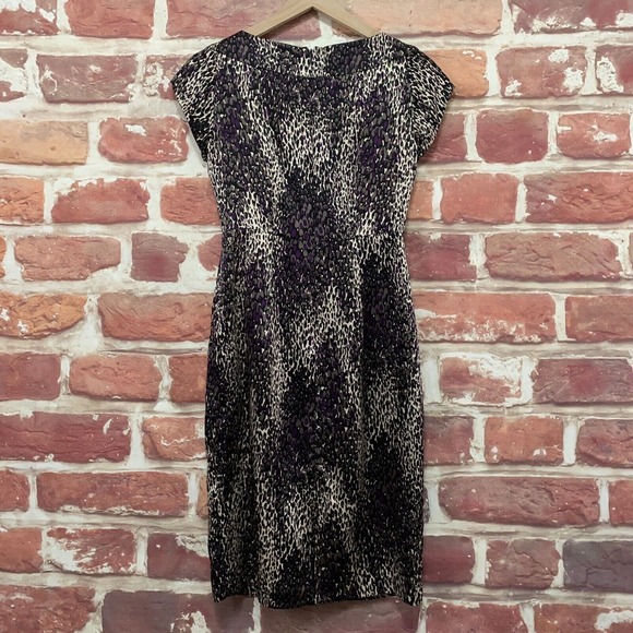 Anthropologie Nanette Lepore Dress Women's Silk Purple Multicolor Abstract - Picture 2 of 9